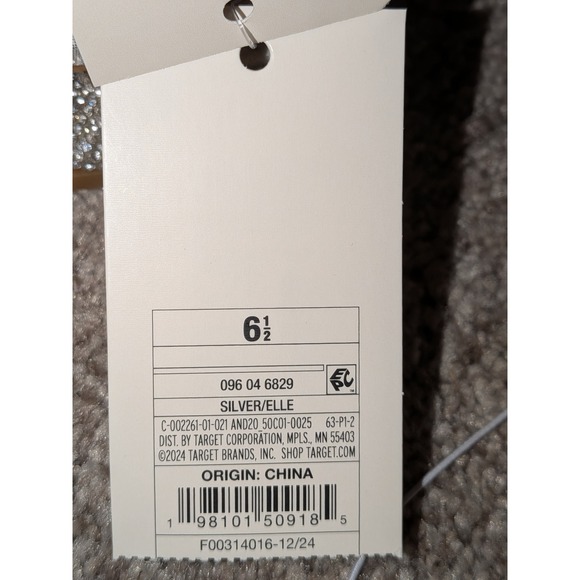 A New Day Women's Silver Rhinestone Slingback Pointed Toe Low Size 6.5 NWT - Picture 8 of 8